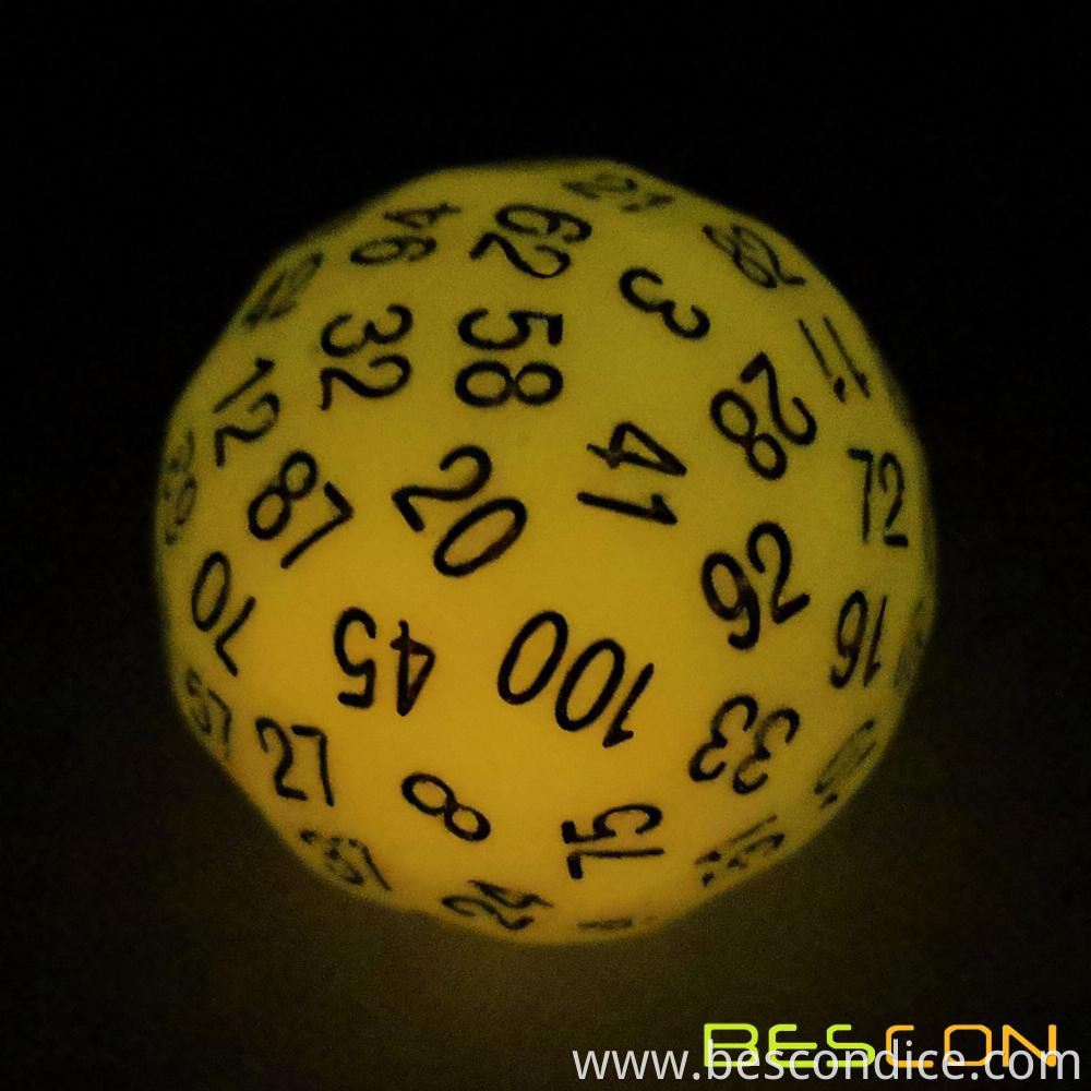 Glow In Dark D100 Game Dice 1 Glow In Dark D100 Game Dice 1